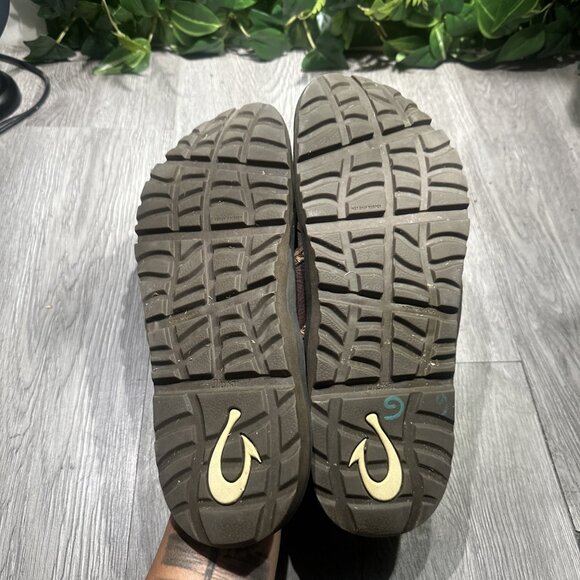 Olukai Kua\'aina Black Brown Leather Espresso Flip Flop Sandals Mens Size 12 main image 6